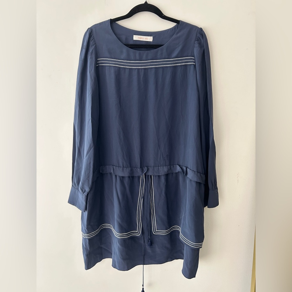 Chloe Navy Tunic with White Accents